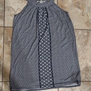 Max Studio Blue and White Patterned Dress